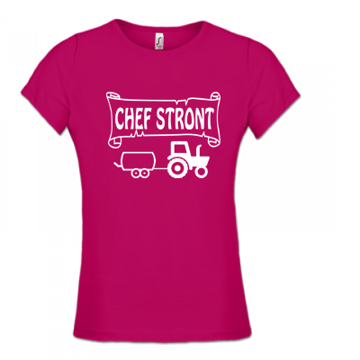 Damesshirt Roze Chef stront