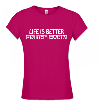 Damesshirt Roze Life is betters on the fam