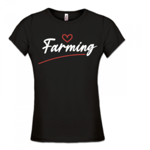Dames T-shirt – Love farming hart