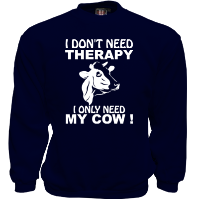 Heavy Sweater Navy I don't need therapy...