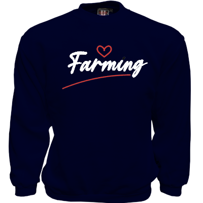 Heavy Sweater Navy Love farming hart