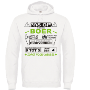 Hooded Sweater – Pas op! Boer