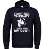 Hoodie Zwart I don't need therapy