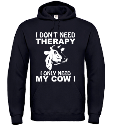 Hoodie Zwart I don't need therapy