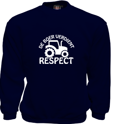 Sweater Navy De boer verdient respect