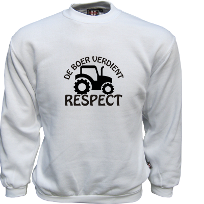 Sweater Wit De boer verdient respect