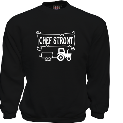Sweater Zwart Chef stront