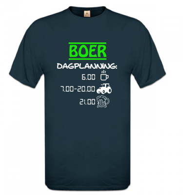 T-shirt Navy Boer Dagplanning