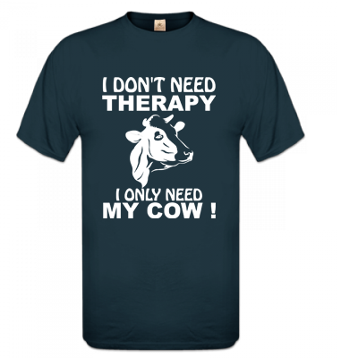 T-shirt Navy I don't need therapy