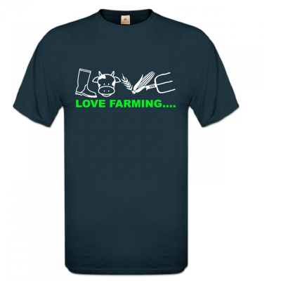 T-shirt Navy Love farming maiskolf