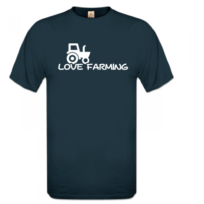 T-shirt Navy Love farming