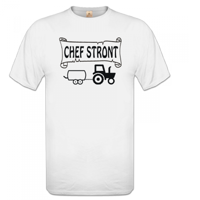 T-shirt Wit Chef stront