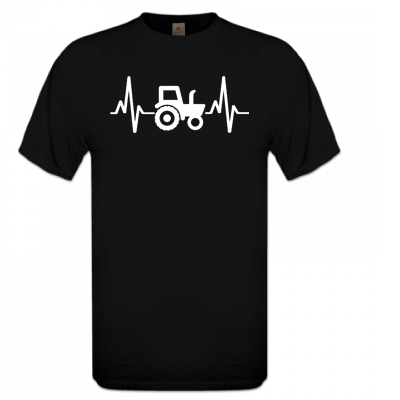 T-shirt Zwart Heartbeat